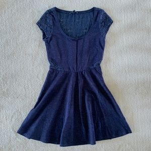 🔴NWOT navy fit and flare dress